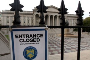 US Treasury building closed